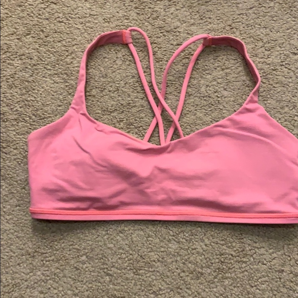 Pink sports bra